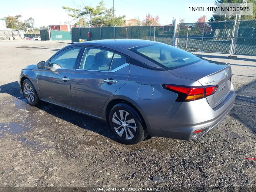 2022 Nissan Altima S Fwd VIN: 1N4BL4BV1NN330925 Lot: 40627416