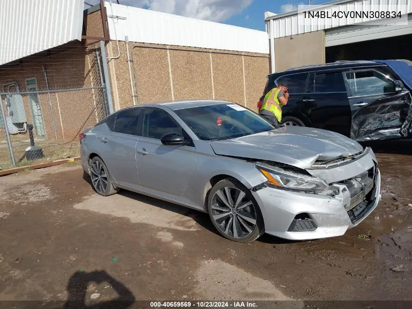 2022 Nissan Altima Sr Fwd VIN: 1N4BL4CV0NN308834 Lot: 40659569