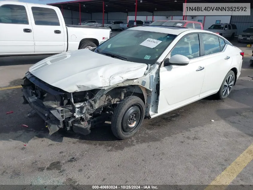 2022 Nissan Altima Sv Fwd VIN: 1N4BL4DV4NN352592 Lot: 40693024