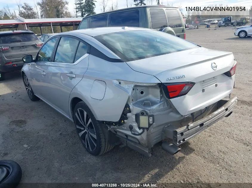 1N4BL4CV4NN401954 2022 Nissan Altima Sr Fwd