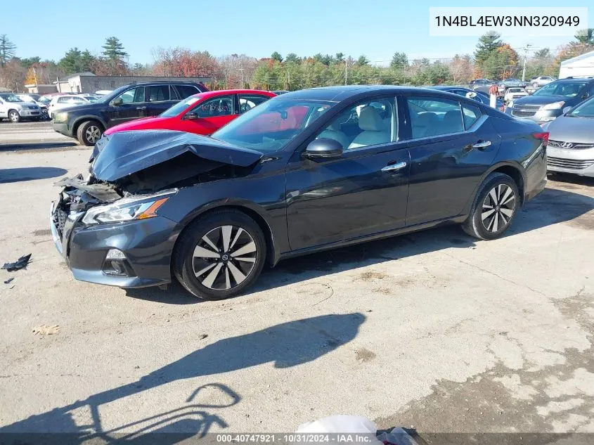 2022 Nissan Altima Sl Intelligent Awd VIN: 1N4BL4EW3NN320949 Lot: 40747921