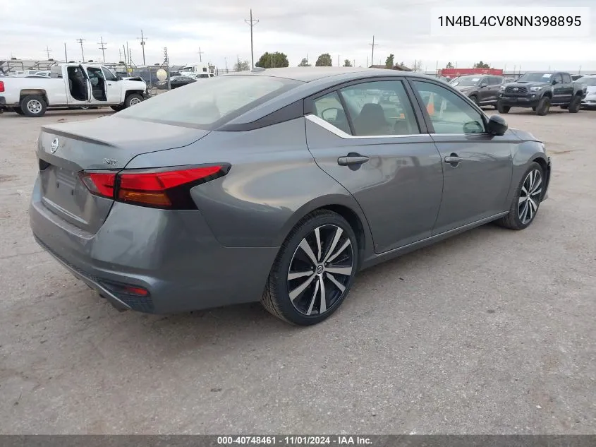 2022 Nissan Altima Sr Fwd VIN: 1N4BL4CV8NN398895 Lot: 40748461