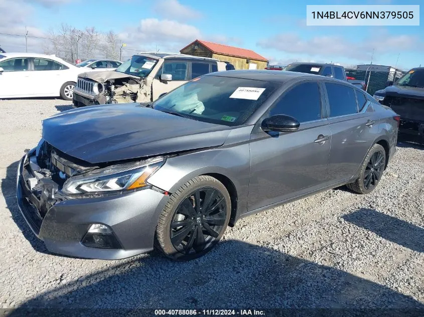 2022 Nissan Altima Sr Fwd VIN: 1N4BL4CV6NN379505 Lot: 40788086