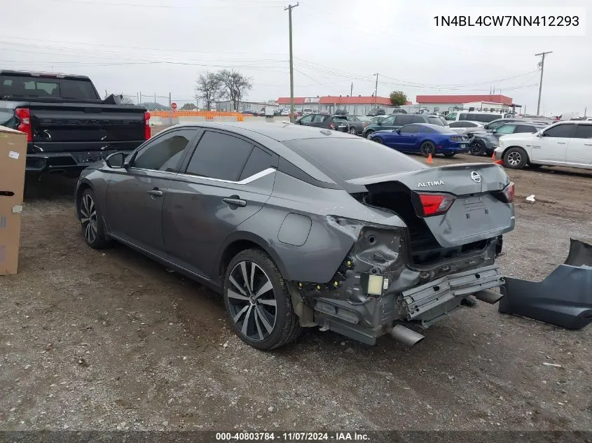 2022 Nissan Altima Sr Intelligent Awd VIN: 1N4BL4CW7NN412293 Lot: 40803784