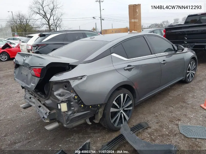 2022 Nissan Altima Sr Intelligent Awd VIN: 1N4BL4CW7NN412293 Lot: 40803784