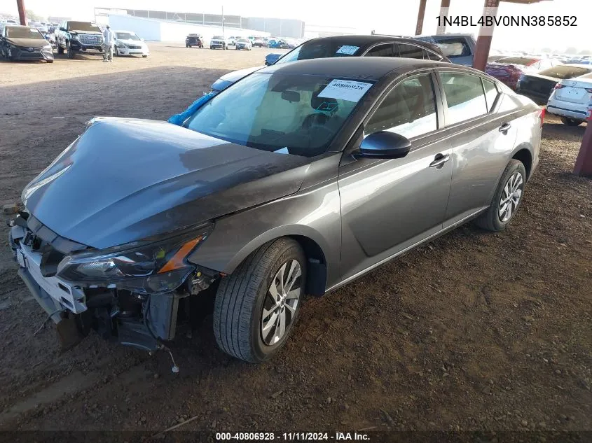 2022 Nissan Altima S Fwd VIN: 1N4BL4BV0NN385852 Lot: 40806928