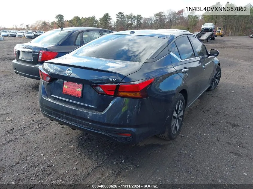 2022 Nissan Altima Sv Fwd VIN: 1N4BL4DVXNN357862 Lot: 40808626