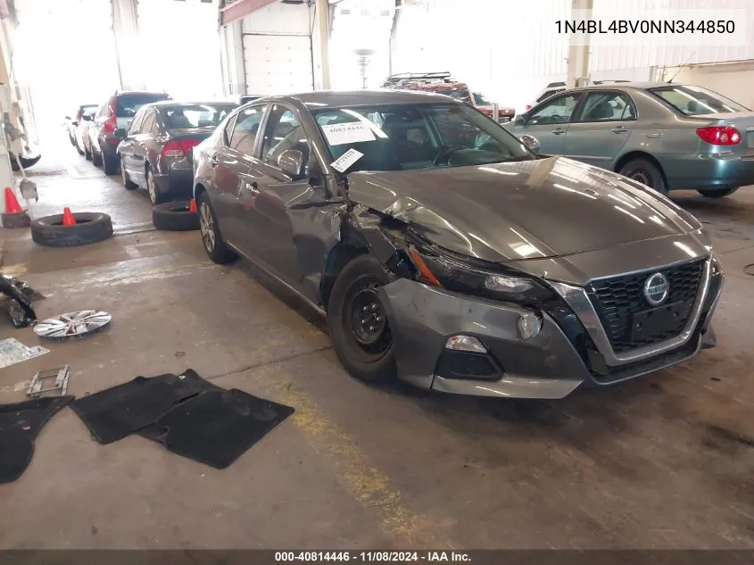 2022 Nissan Altima S Fwd VIN: 1N4BL4BV0NN344850 Lot: 40814446