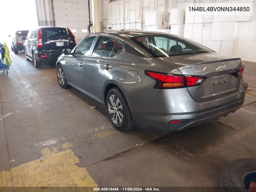 2022 Nissan Altima S Fwd VIN: 1N4BL4BV0NN344850 Lot: 40814446