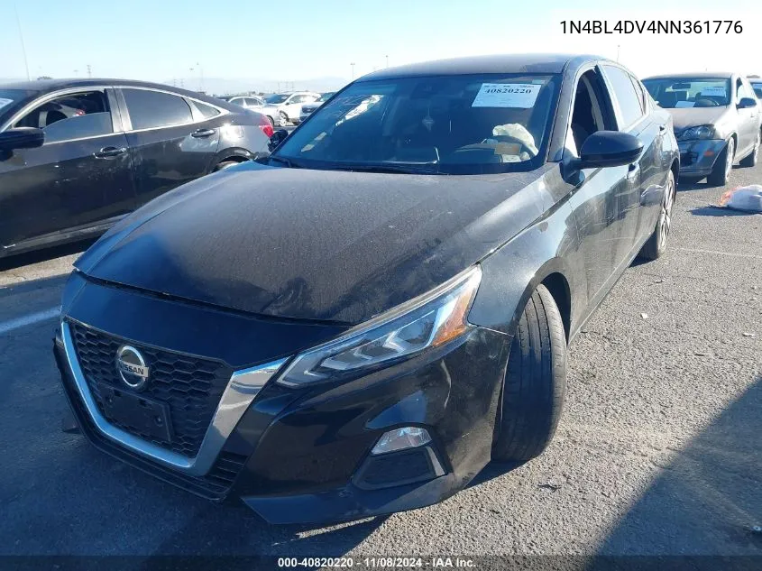 2022 Nissan Altima Sv Fwd VIN: 1N4BL4DV4NN361776 Lot: 40820220