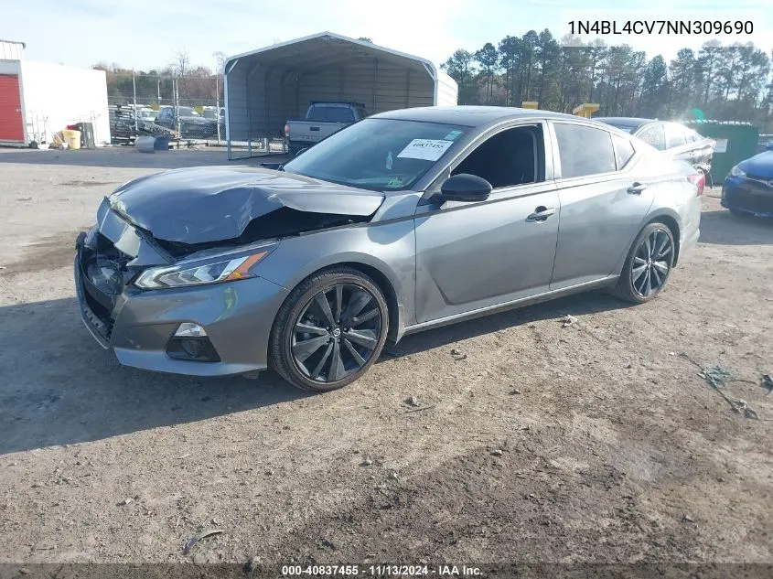 2022 Nissan Altima Sr Fwd VIN: 1N4BL4CV7NN309690 Lot: 40837455