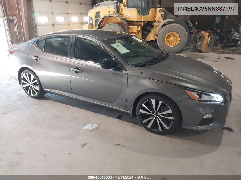 2022 Nissan Altima Sr Fwd VIN: 1N4BL4CV6NN387197 Lot: 40840668