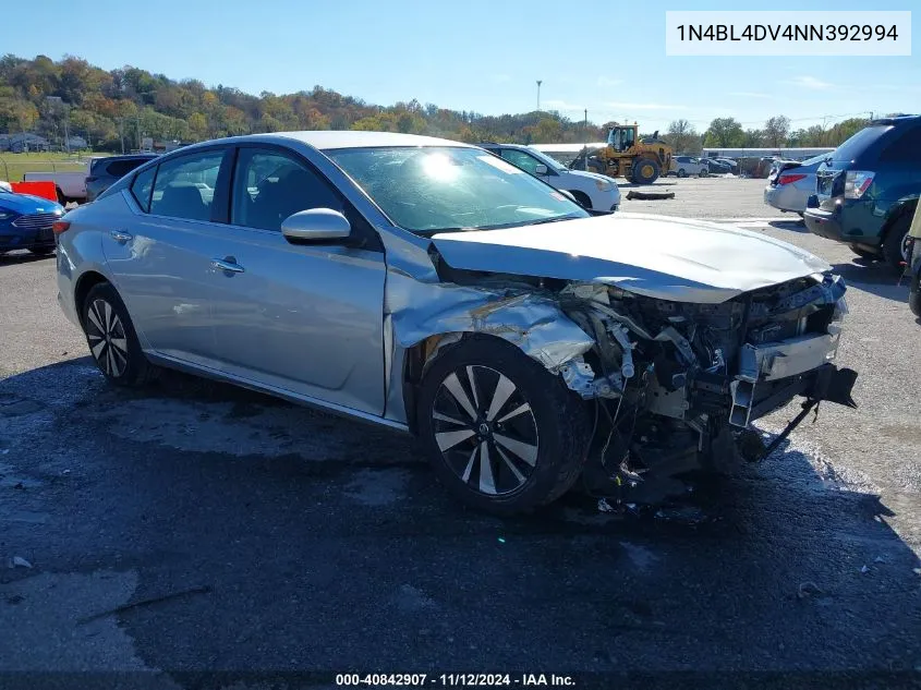 2022 Nissan Altima Sv Fwd VIN: 1N4BL4DV4NN392994 Lot: 40842907