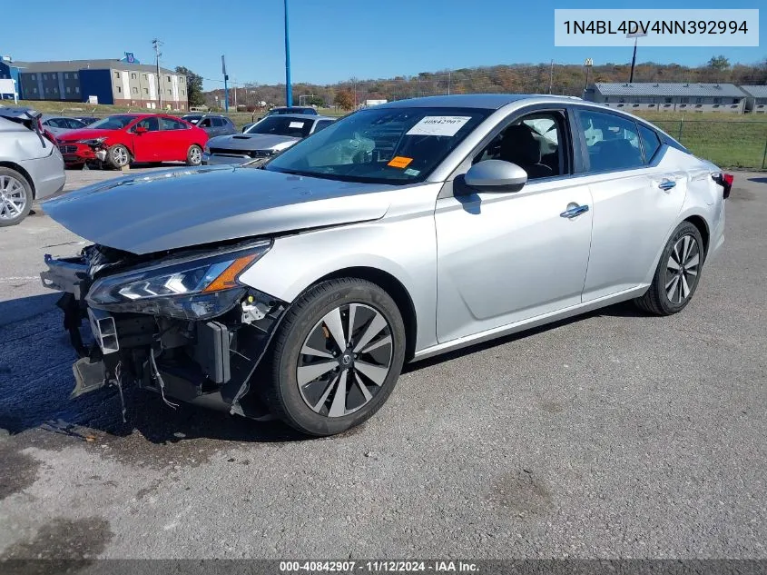 2022 Nissan Altima Sv Fwd VIN: 1N4BL4DV4NN392994 Lot: 40842907