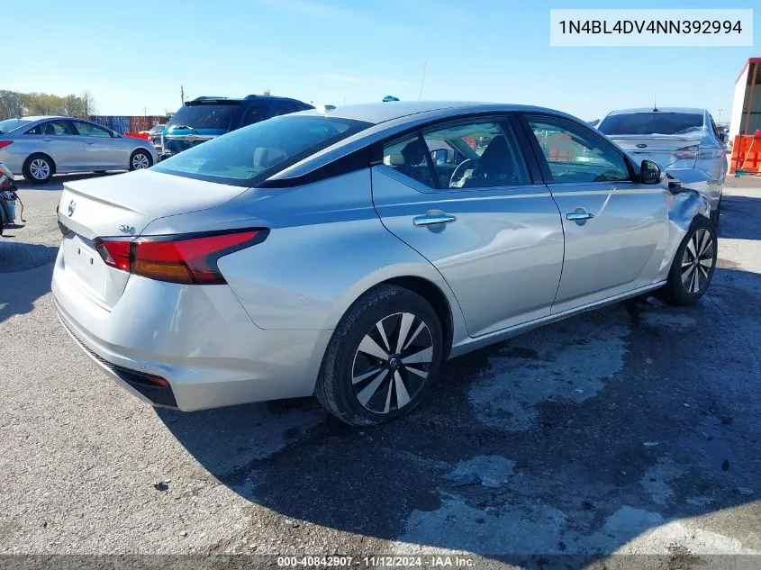 2022 Nissan Altima Sv Fwd VIN: 1N4BL4DV4NN392994 Lot: 40842907