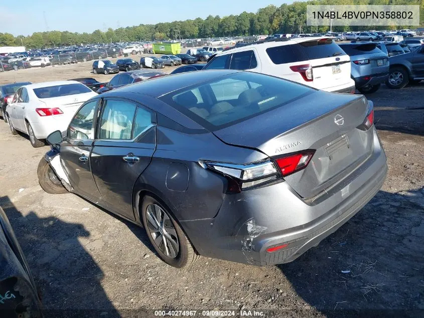 2023 Nissan Altima S Fwd VIN: 1N4BL4BV0PN358802 Lot: 40274967