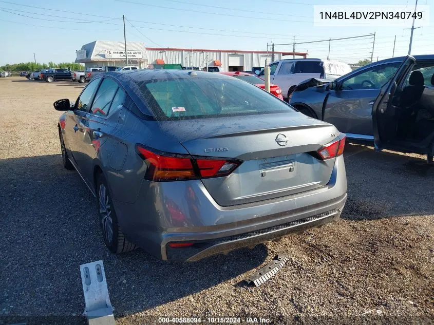 2023 Nissan Altima Sv Fwd VIN: 1N4BL4DV2PN340749 Lot: 40588094