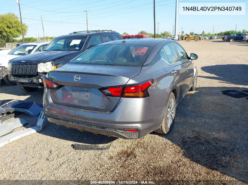 2023 Nissan Altima Sv Fwd VIN: 1N4BL4DV2PN340749 Lot: 40588094