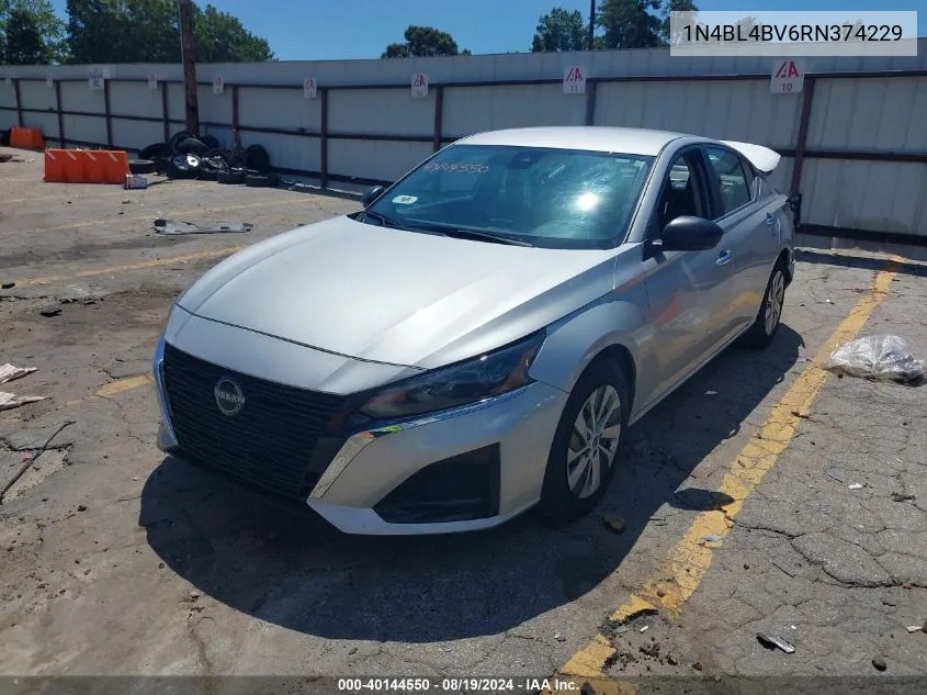 2024 Nissan Altima S Fwd VIN: 1N4BL4BV6RN374229 Lot: 40144550