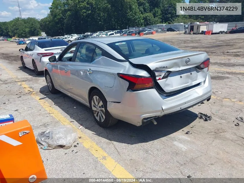 2024 Nissan Altima S Fwd VIN: 1N4BL4BV6RN374229 Lot: 40144550