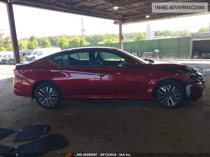 2024 Nissan Altima Sv Fwd VIN: 1N4BL4DVXRN402580 Lot: 40299597