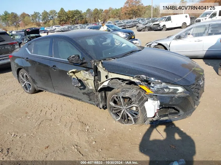 2024 Nissan Altima Sr Fwd VIN: 1N4BL4CV7RN404126 Lot: 40716533