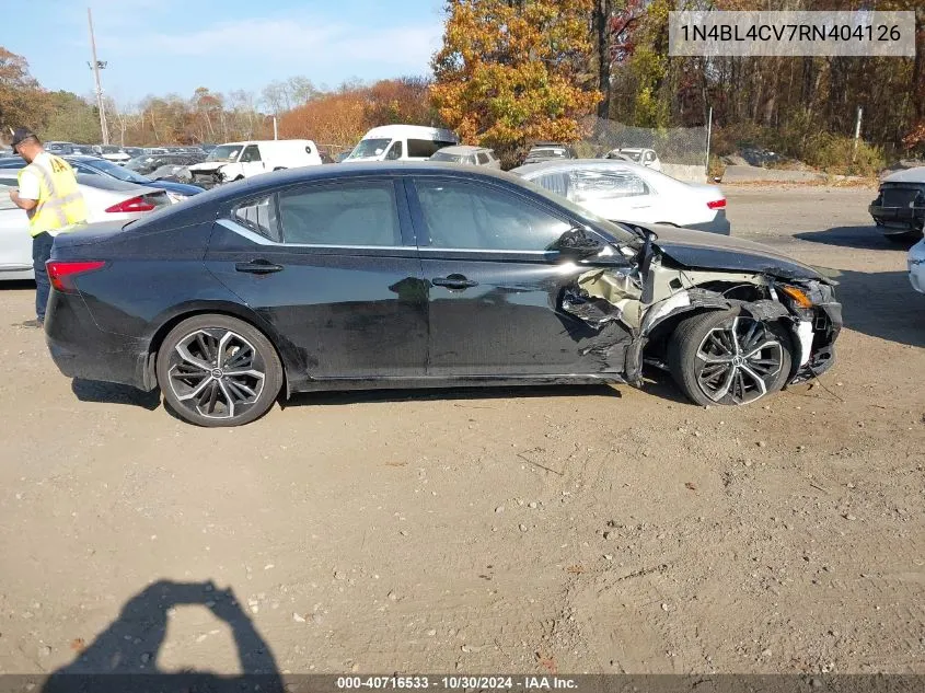 2024 Nissan Altima Sr Fwd VIN: 1N4BL4CV7RN404126 Lot: 40716533