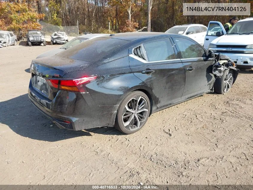 2024 Nissan Altima Sr Fwd VIN: 1N4BL4CV7RN404126 Lot: 40716533