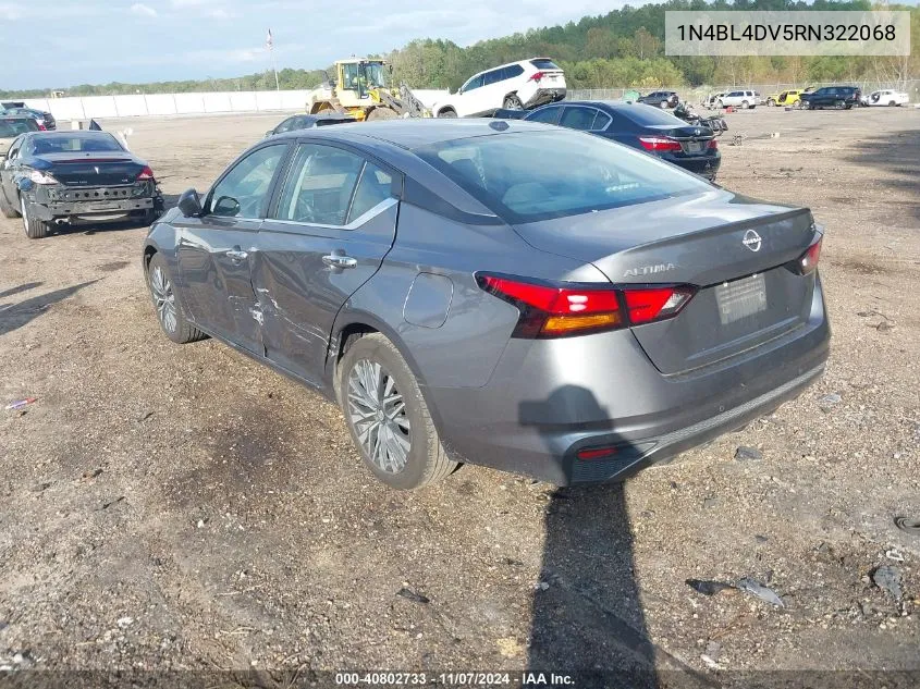 2024 Nissan Altima Sv Fwd VIN: 1N4BL4DV5RN322068 Lot: 40802733