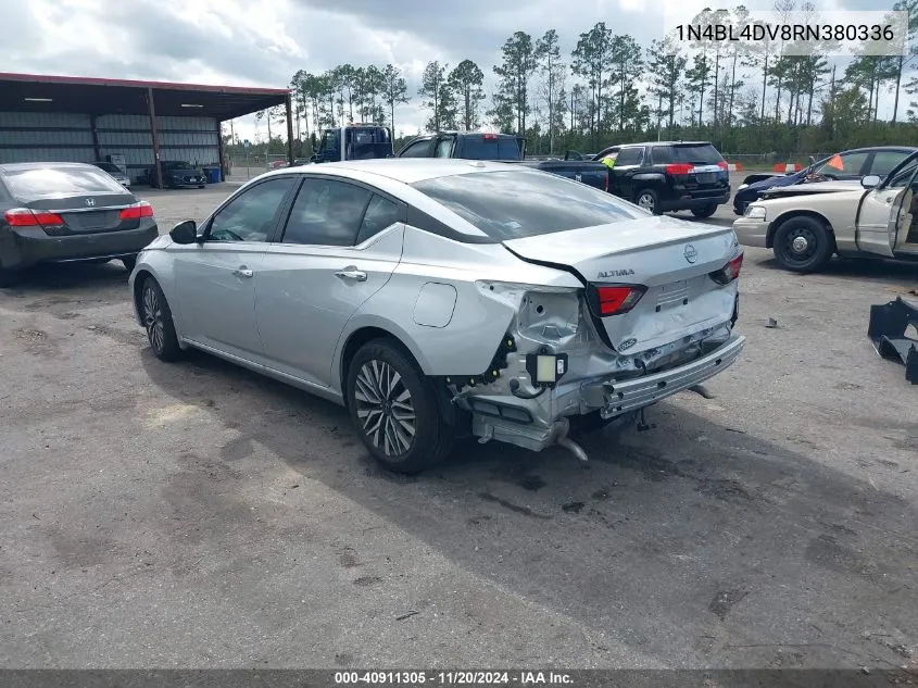 2024 Nissan Altima Sv Fwd VIN: 1N4BL4DV8RN380336 Lot: 40911305