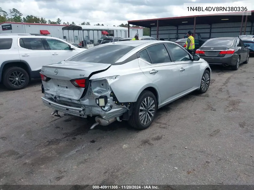 2024 Nissan Altima Sv Fwd VIN: 1N4BL4DV8RN380336 Lot: 40911305