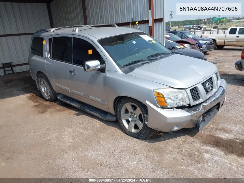 2004 Nissan Pathfinder Armada Se VIN: 5N1AA08A44N707606 Lot: 39948857