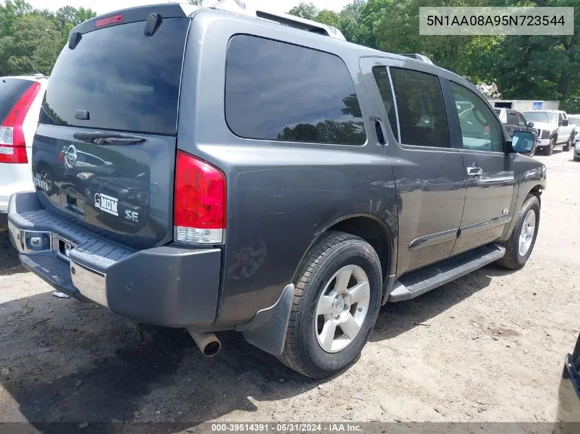 2005 Nissan Armada Se VIN: 5N1AA08A95N723544 Lot: 39514391