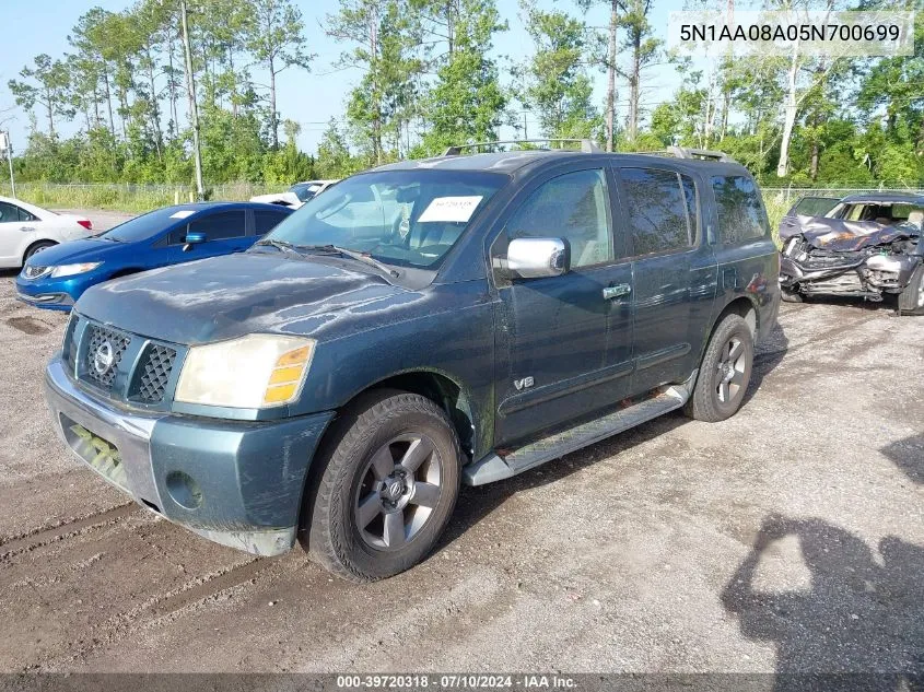 5N1AA08A05N700699 2005 Nissan Armada Se