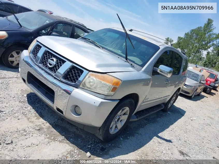 2005 Nissan Armada Le VIN: 5N1AA08A95N709966 Lot: 40072226