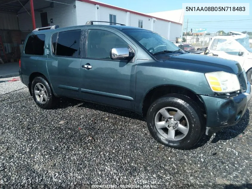 2005 Nissan Armada Se VIN: 5N1AA08B05N718483 Lot: 40182843