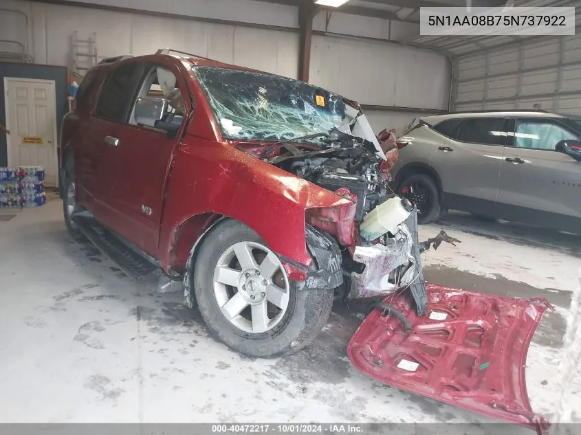 5N1AA08B75N737922 2005 Nissan Armada Se/Le