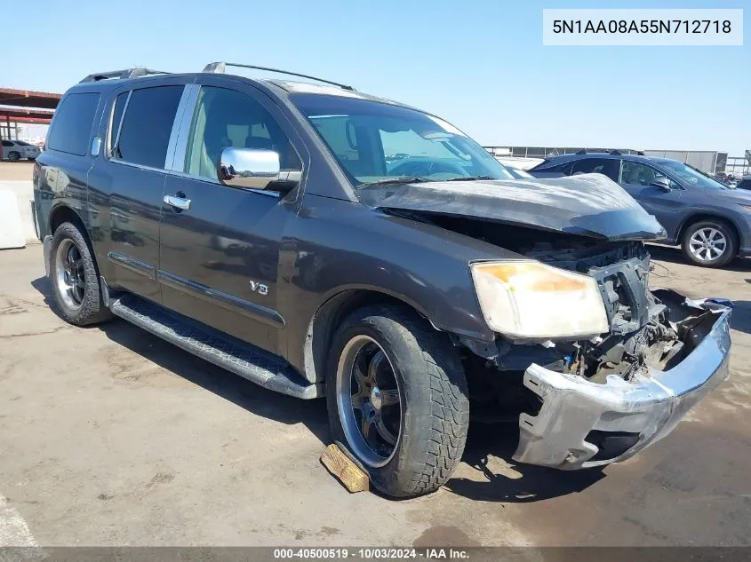 2005 Nissan Armada Le VIN: 5N1AA08A55N712718 Lot: 40500519