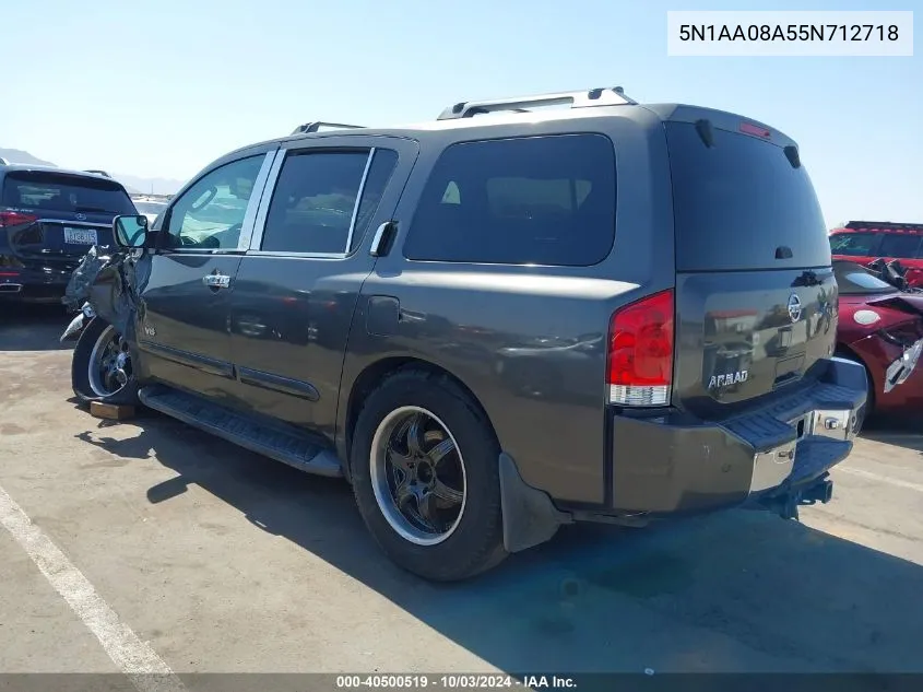 2005 Nissan Armada Le VIN: 5N1AA08A55N712718 Lot: 40500519