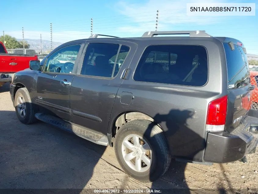 2005 Nissan Armada Se VIN: 5N1AA08B85N711720 Lot: 40673672