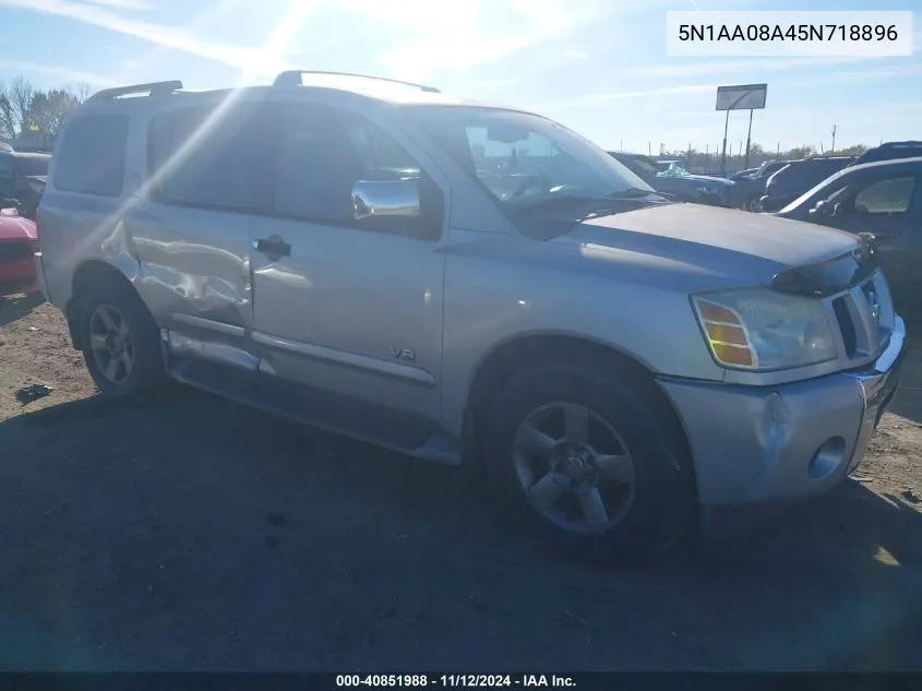 2005 Nissan Armada Se VIN: 5N1AA08A45N718896 Lot: 40851988