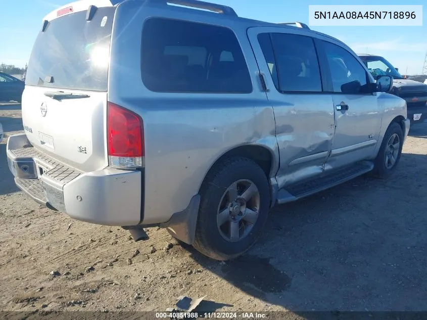 2005 Nissan Armada Se VIN: 5N1AA08A45N718896 Lot: 40851988