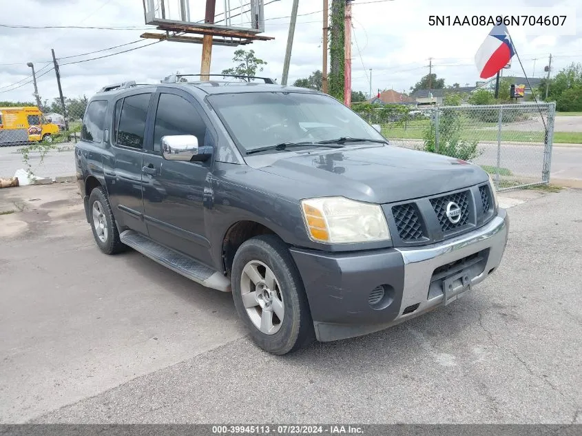 2006 Nissan Armada Se VIN: 5N1AA08A96N704607 Lot: 39945113