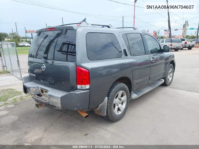 2006 Nissan Armada Se VIN: 5N1AA08A96N704607 Lot: 39945113