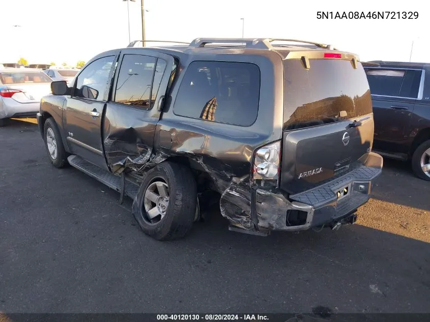 5N1AA08A46N721329 2006 Nissan Armada Le