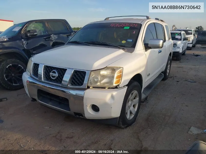 2006 Nissan Armada Le VIN: 5N1AA08B86N730642 Lot: 40120824