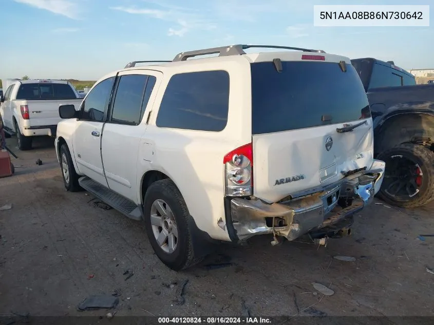 2006 Nissan Armada Le VIN: 5N1AA08B86N730642 Lot: 40120824