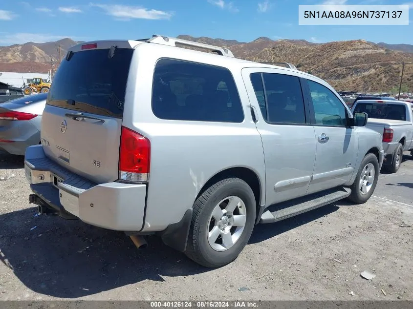 2006 Nissan Armada Se VIN: 5N1AA08A96N737137 Lot: 40126124