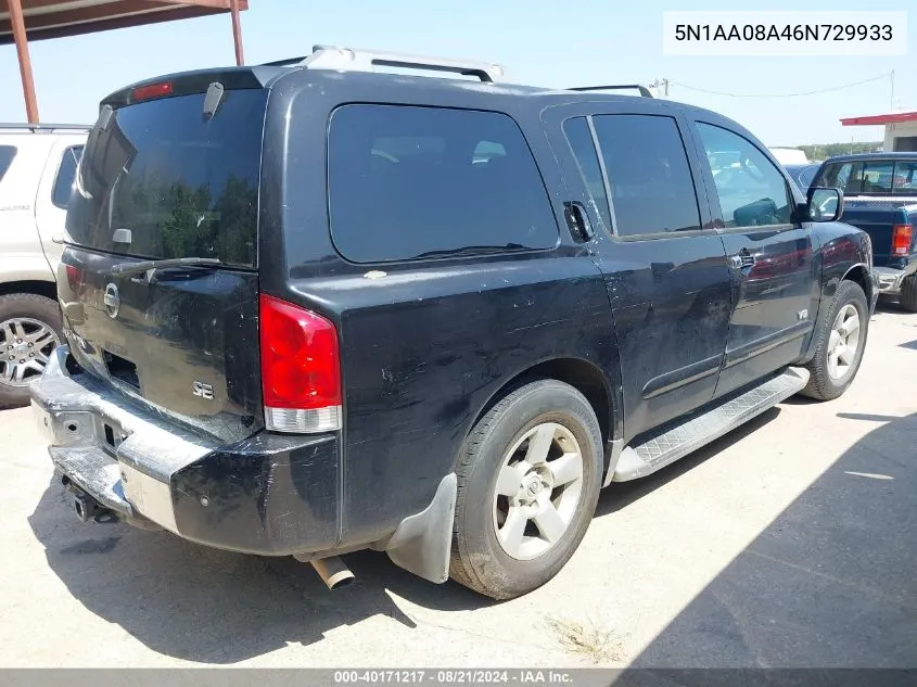 5N1AA08A46N729933 2006 Nissan Armada Se