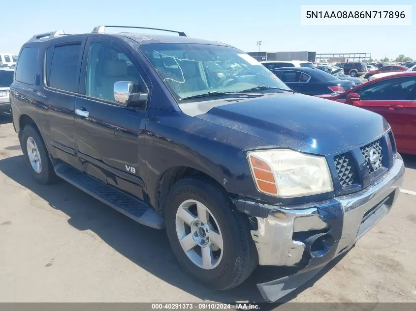 2006 Nissan Armada Se VIN: 5N1AA08A86N717896 Lot: 40291373